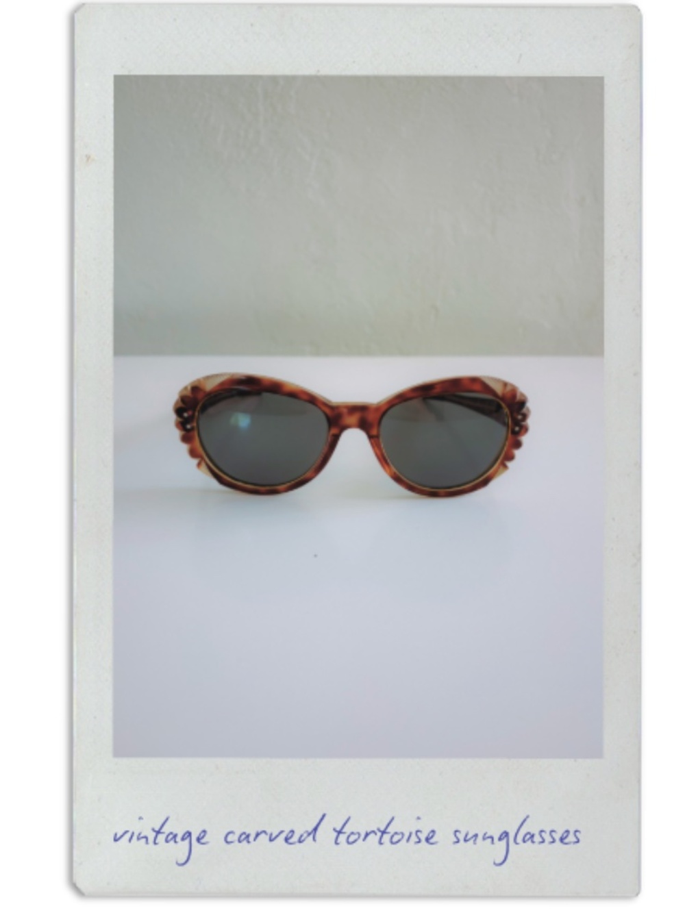 vintage carved tortoise cat-eye sunglasses, france
